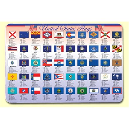 PAINLESS LEARNING State Flags Placemat 4PK STF1